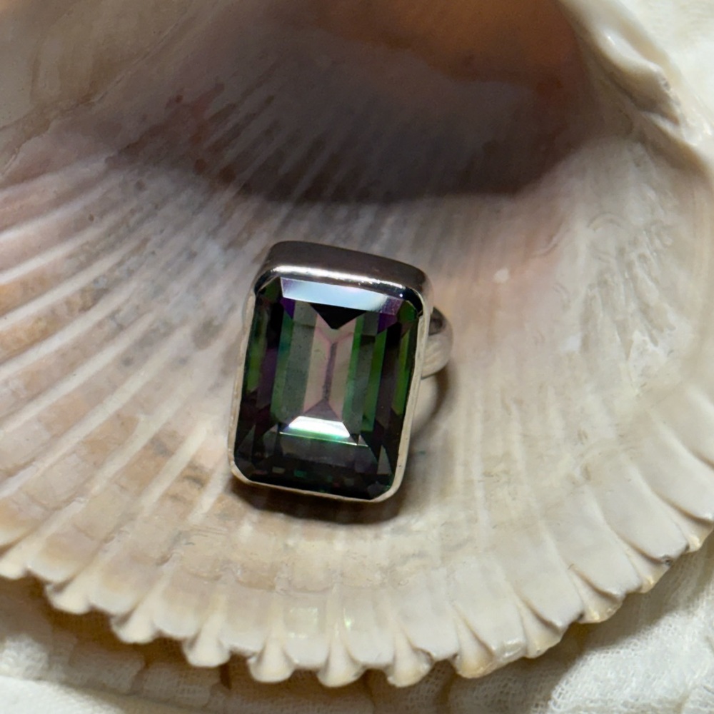 Mystic Topaz Sterling Silver Ring - Picture 3 of 8